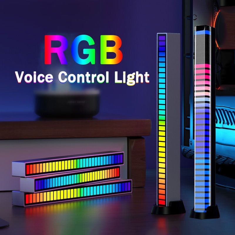 RGB LED sound pickup light, app with music and light control