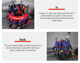 Bucket Tool Bag with 51 Pockets