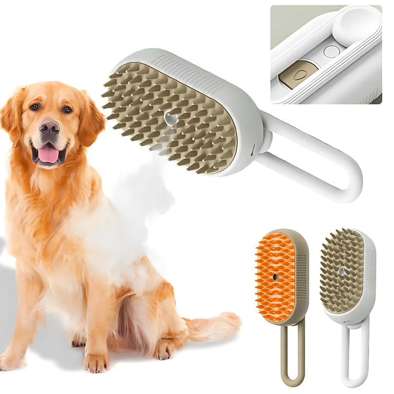 Electric pet brush with water spray