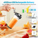 Portable Electric Juicer Fruit Mixers 600ML USB