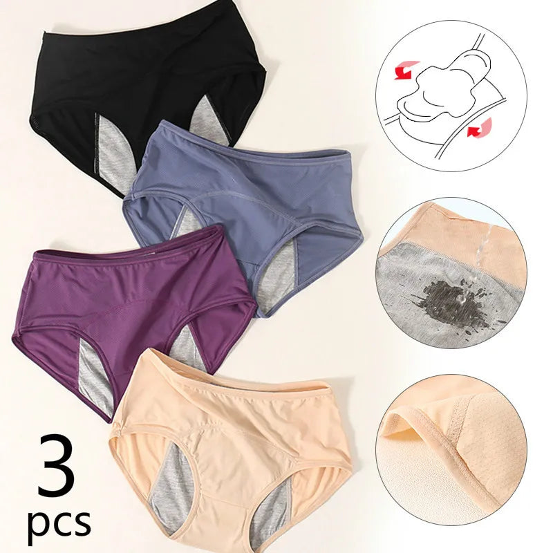 3 pcs anti-menstruation comfortable underwear