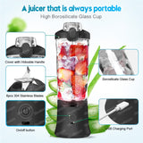 Portable Electric Juicer Fruit Mixers 600ML USB
